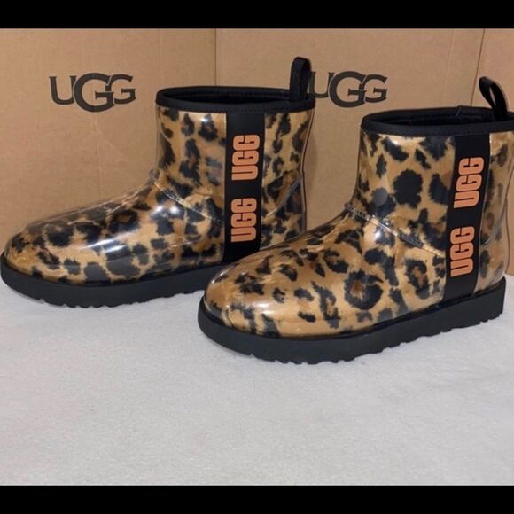 UGG Leopard Print Ankle Boots - Picture 1 of 6